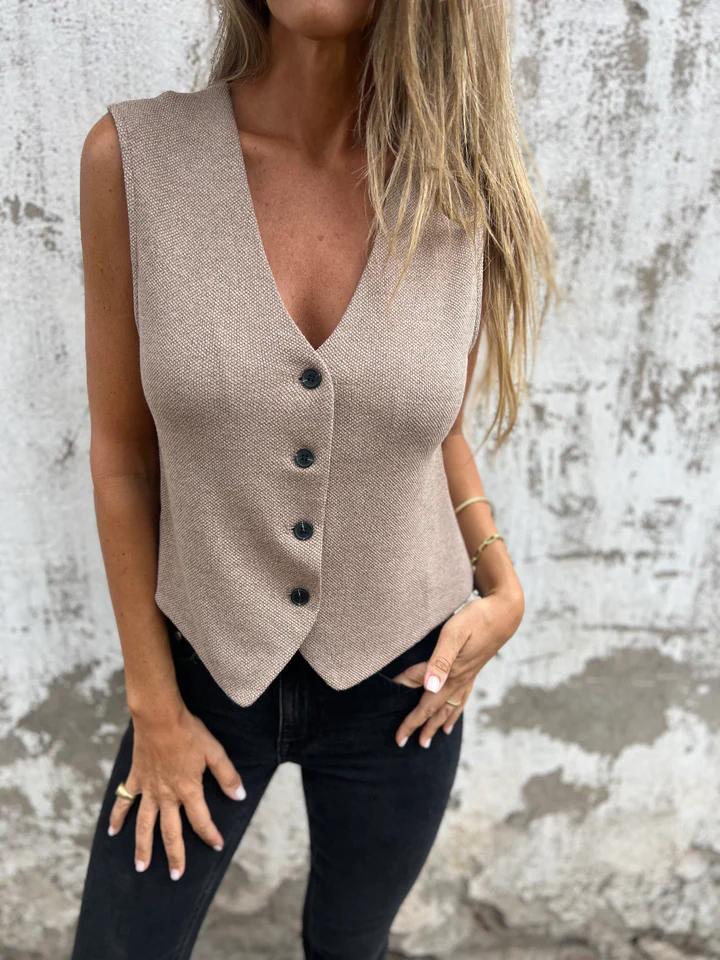 Casual V-neck Vest